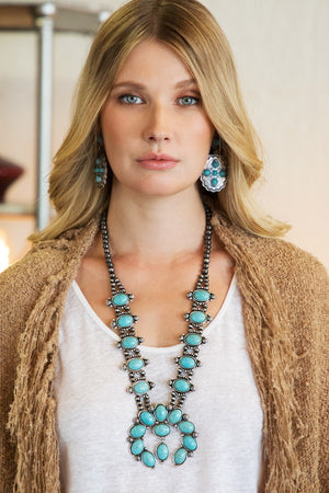 Western Squash Blossom Necklace Set